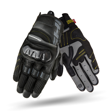 RĘKAWICE MOTOCYKLOWE | SHIMA X-BREEZE 2 BLACK | KRÓTKIE Z OCHRANIACZAMI CE