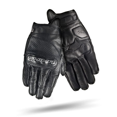 RĘKAWICE MOTOCYKLOWE | SHIMA CALIBER BLACK | MĘSKIE KLASYCZNE + GRATIS