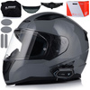 KASK MOTOCYKLOWY LS2 FF353 RAPID II NARDO GREY + INTERKOM 1ST BLUETOOTH