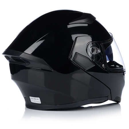 SZCZĘKOWY KASK MOTOCYKLOWY FLIP UP PODNOSZONA SZCZĘKA ECER 22.06 + BLENDA