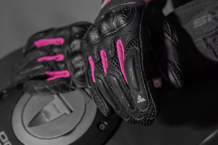 RĘKAWICE MOTOCYKLOWE | SHIMA RUSH LADY | KRÓTKIE DAMSKIE SKÓRA + GRATIS