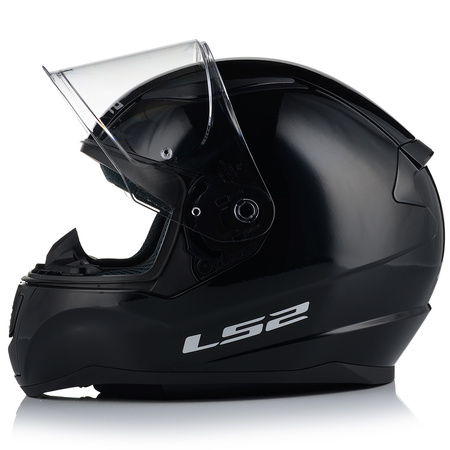 KASK MOTOCYKLOWY LS2 FF353 RAPID II CZARNY POŁYSK ECE 22.06 + ZŁOTA SZYBA