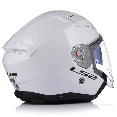 OTWARTY KASK MOTOCYKLOWY LS2 OF603 BIAŁY POŁYSK + PINLOCK ANTYPARA + BLENDA