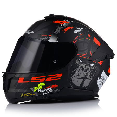 KASK MOTOCYKLOWY LS2 FF808 STREAM II MONKEY BLENDA + MOCNO CIEMNA SZYBA