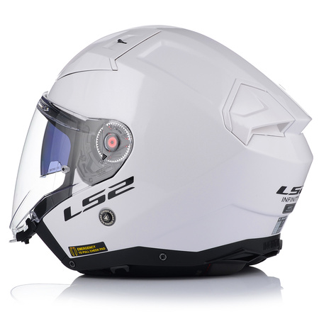 OTWARTY KASK MOTOCYKLOWY LS2 OF603 BIAŁY POŁYSK + PINLOCK ANTYPARA + BLENDA