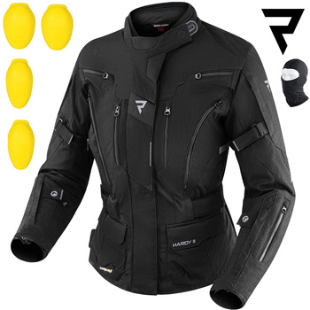 KURTKA MOTOCYKLOWA | REBELHORN HARDY II | DAMSKA DŁUGA WODOODPORNA + OCHRANIACZE