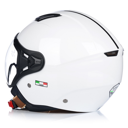 KASK MOTOCYKLOWY OTWARTY | VITO MODA BIAŁY | SKUTER CHOPPER ECE 22.06 LEKKI