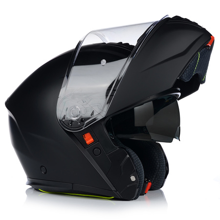 KASK MOTOCYKLOWY | VITO FURIO BLACK MAT | SZCZĘKOWY SYSTEM PINLOCK + BLENDA