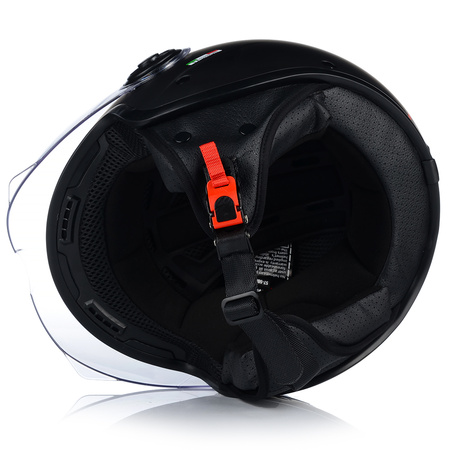 KASK MOTOCYKLOWY OTWARTY | VITO LORETO | CZARNY MAT SKUTER CHOPPER ECE 22.06