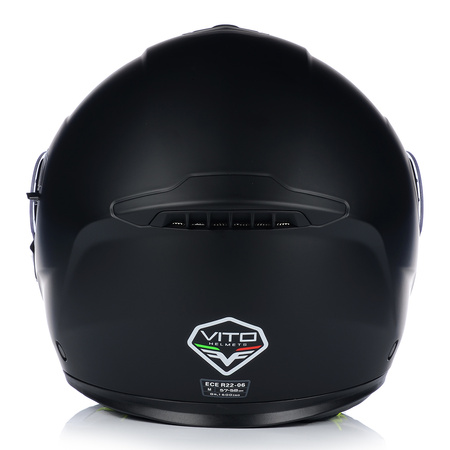 KASK MOTOCYKLOWY | VITO FURIO BLACK MAT | SZCZĘKOWY SYSTEM PINLOCK + BLENDA