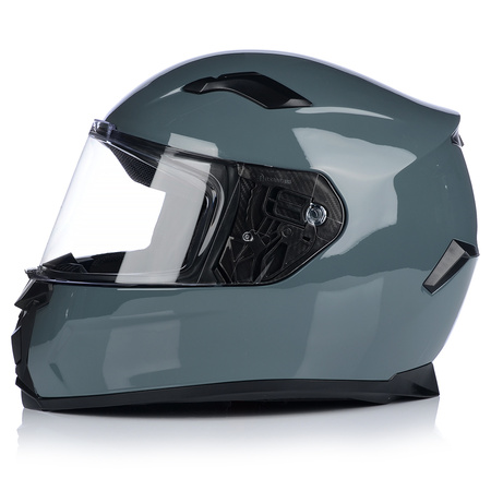 KASK MOTOCYKLOWY | VITO DUOMO | SZARY POŁYSK + INTERKOM VITO BLUETOOTH