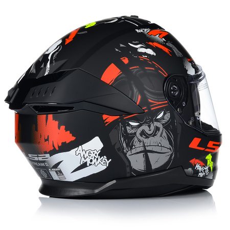 KASK MOTOCYKLOWY LS2 FF808 STREAM II MONKEY BLENDA + PRZYCIEMNIANA SZYBA