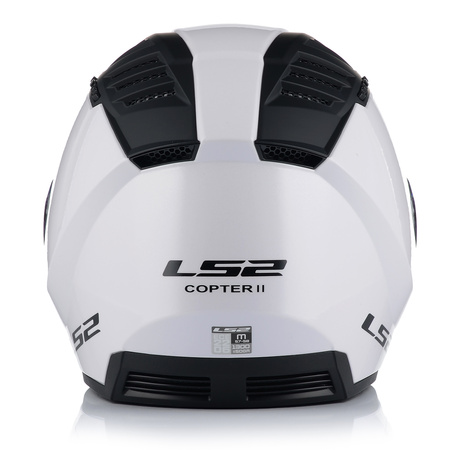 OTWARTY KASK MOTOCYKLOWY LS2 OF600 BIAŁY POŁYSK + INTERKOM BLUETOOTH