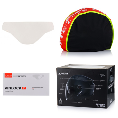 OTWARTY KASK MOTOCYKLOWY LS2 OF603 CZARNY MATT + PINLOCK ANTYPARA + BLENDA