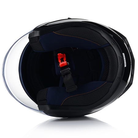 OTWARTY KASK MOTOCYKLOWY CZARNY POŁYSK SKUTER CHOPPER + BLENDA + INTERKOM XL