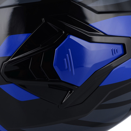 KASK MOTOCYKLOWY | VITO PRESTO BLUE | INTEGRALNY SYSTEM PINLOCK + BLENDA
