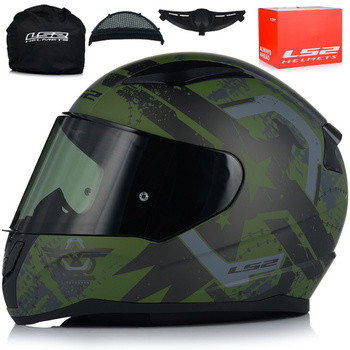 KASK MOTOCYKLOWY LS2 FF353 RAPID II THUNDER BIRDS 22.06 + PRZYCIEMNIANA SZYBA