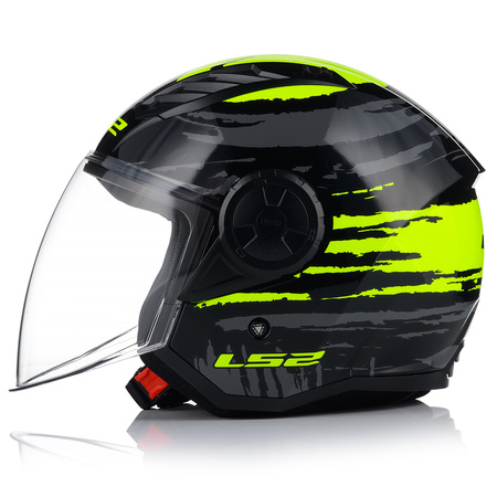 OTWARTY KASK MOTOCYKLOWY LS2 OF616 AIRFLOW II BRUSH LEKKI NA SKUTER CHOPPER