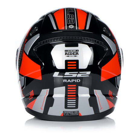 KASK LS2 FF353 RAPID STRATUS BLACK RED SILVER XXL