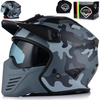 KASK MOTOCYKLOWY OTWARTY VITO BRUZANO ODPINANA SZCZĘKA  + DASZEK + SZYBA