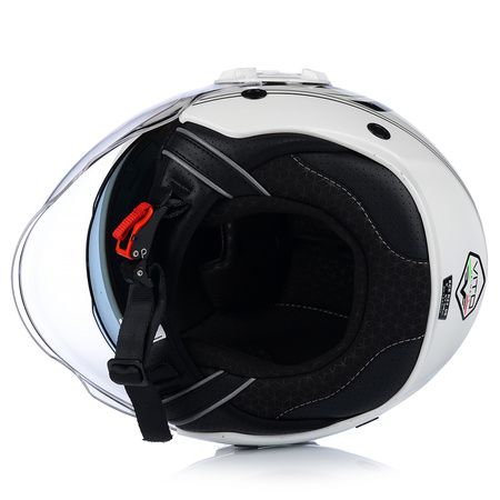 KASK MOTOCYKLOWY | VITO ISOLA JET | OTWARTY BIAŁY SKUTER CHOPPER + BLENDA