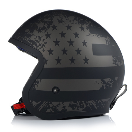 KASK MOTOCYKLOWY LS2 OF599 FLAG MATOWY OTWARTY NA SKUTER CHOPPER + BLENDA