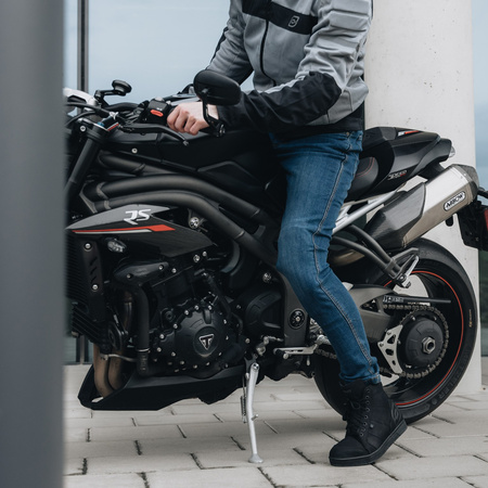 SPODNIE MOTOCYKLOWE | OZONE STRIKER SLIM FIT | MĘSKIE JEANSY BLUE + GRATIS