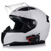 KASK MOTOCYKLOWY LS2 FF353 RAPID II BIAŁY POŁYSK + INTERKOM VITO BLUETOOTH