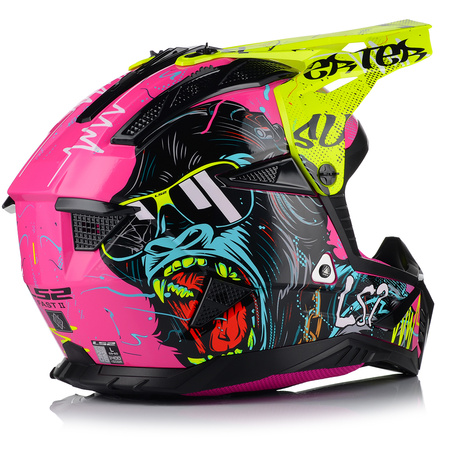 KASK MOTOCYKLOWY LS2 MX708 FAST II GORILLA LEKKI ENDURO CROSS QUAD ATV