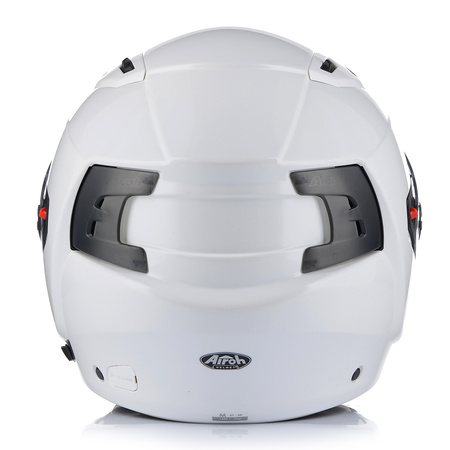 KASK MOTOCYKLOWY OTWARTY 2w1 AIROH EXECUTIVE BIAŁY ODPINANA SZCZĘKA +BLENDA