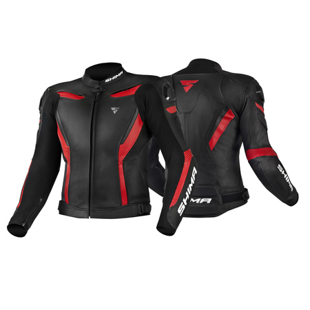 KURTKA MOTOCYKLOWA | SHIMA CHASE RED | MĘSKA SKÓRZANA SPORTOWA + GRATIS