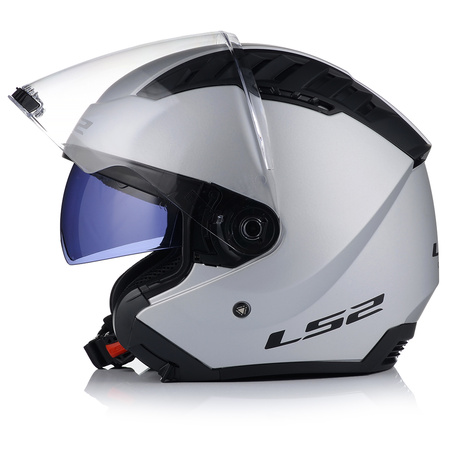 OTWARTY KASK MOTOCYKLOWY LS2 OF600 COOPTER II SZARY MATT 22.06 + BLENDA