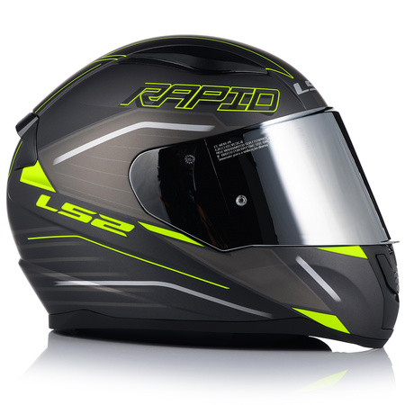 KASK MOTOCYKLOWY LS2 FF353 RAPID II ROKKU ECE 22.06 + LUSTRZANA SZYBA