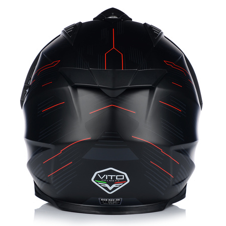 KASK MOTOCYKLOWY | VITO MOLINO RED | ENDURO CROSS QUAD ATV + SZYBA + BLENDA 