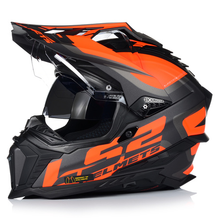 KASK MOTOCYKLOWY LS2 MX701 EXPLORER CROSS QUAD ATV + PINLOCK + BLENDA 22.06 