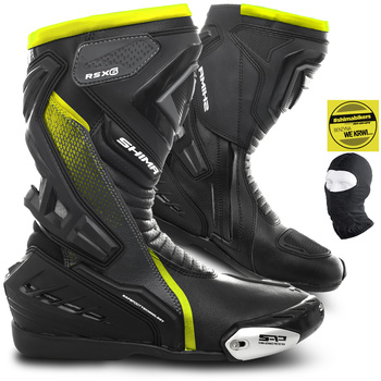 BUTY MOTOCYKLOWE | SHIMA RSX-6 FLUO | MĘSKIE SKÓRZANE SPORTOWE + GRATISY