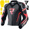 KURTKA MOTOCYKLOWA | REBELHORN REBEL BLK/RED | MĘSKA SKÓRZANA GARB + GRATISY
