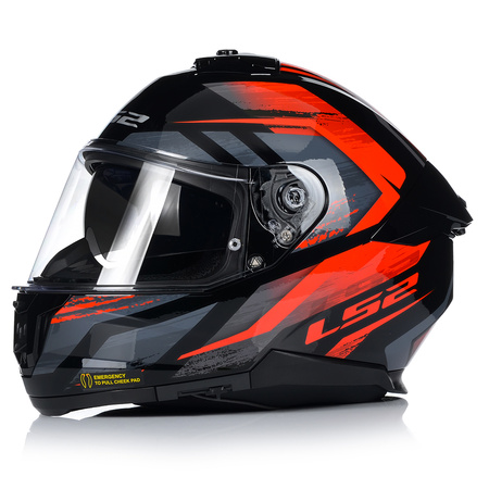 KASK MOTOCYKLOWY LS2 FF808 STREAM II FURY KEVLAR SYSTEM PINLOCK + BLENDA