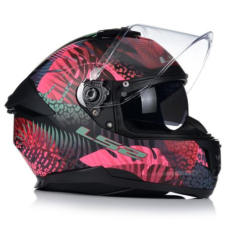 KASK MOTOCYKLOWY LS2 FF808 STREAM II JUNGLE KEVLAR SYSTEM PINLOCK + BLENDA