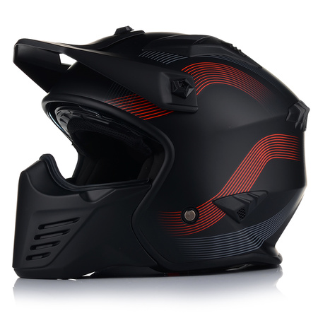 KASK MOTOCYKLOWY | VITO BRUZANO TRIAL | OTWARTY + SZCZĘKA + DASZEK + BLENDA