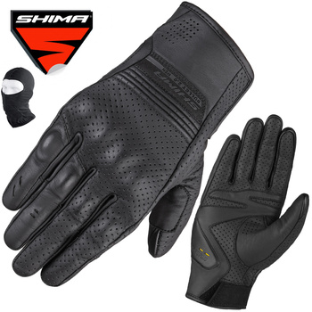 RĘKAWICE MOTOCYKLOWE | SHIMA BULLET 2.0 | KRÓTKIE SKÓRZANE MĘSKIE + GRATIS