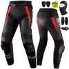 SPODNIE MOTOCYKLOWE | SHIMA STR 2.0 RED | MĘSKIE SKÓRZANE SPORTOWE + GRATIS