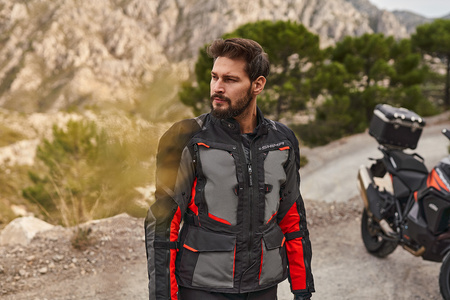 KURTKA MOTOCYKLOWA | SHIMA HERO 2.0 RED | MĘSKA TURYSTYCZNA DŁUGA + GRATIS