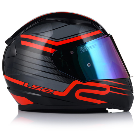 KASK MOTOCYKLOWY LS2 FF353 RAPID II CIRCUIT ECE 22.06 + TĘCZOWA SZYBA