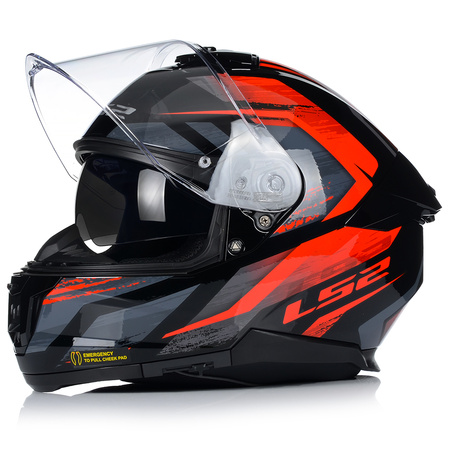 KASK MOTOCYKLOWY LS2 FF808 STREAM II FURY KEVLAR SYSTEM PINLOCK + BLENDA