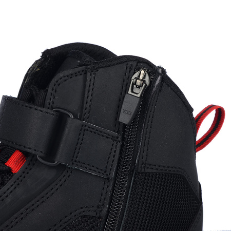 BUTY MOTOCYKLOWE | OZONE CITY BLACK | KRÓTKIE MĘSKIE SKÓRZANE + GRATIS