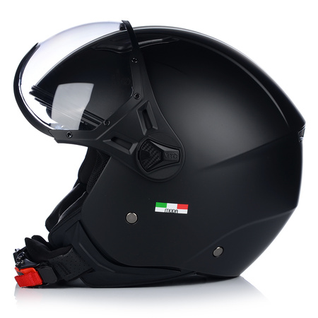 KASK MOTOCYKLOWY OTWARTY | VITO MODA MATT BLACK | SKUTER CHOPPER ECE 22.06 2XL