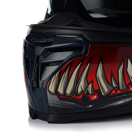 KASK MOTOCYKLOWY | VITO PRESTO MONSTER | INTEGRALNY + TĘCZOWA SZYBA + BLENDA