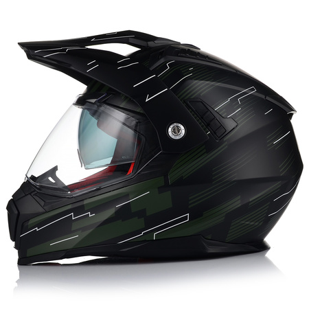 KASK MOTOCYKLOWY VITO MOLINO MAT ENDURO CROSS QUAD ATV + INTERKOM + BLENDA
