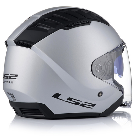 OTWARTY KASK MOTOCYKLOWY LS2 OF600 COOPTER II SZARY MATT 22.06 + BLENDA